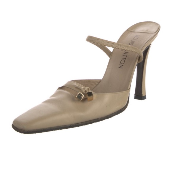 Louis Vuitton Nude Slingback Heels Size EU 36 - Picture 1 of 7